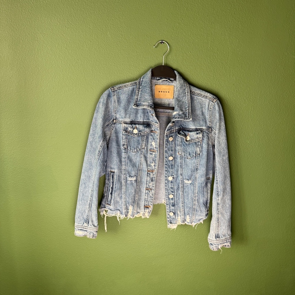 BLANKNYC distressed Light denim jacket Size XS